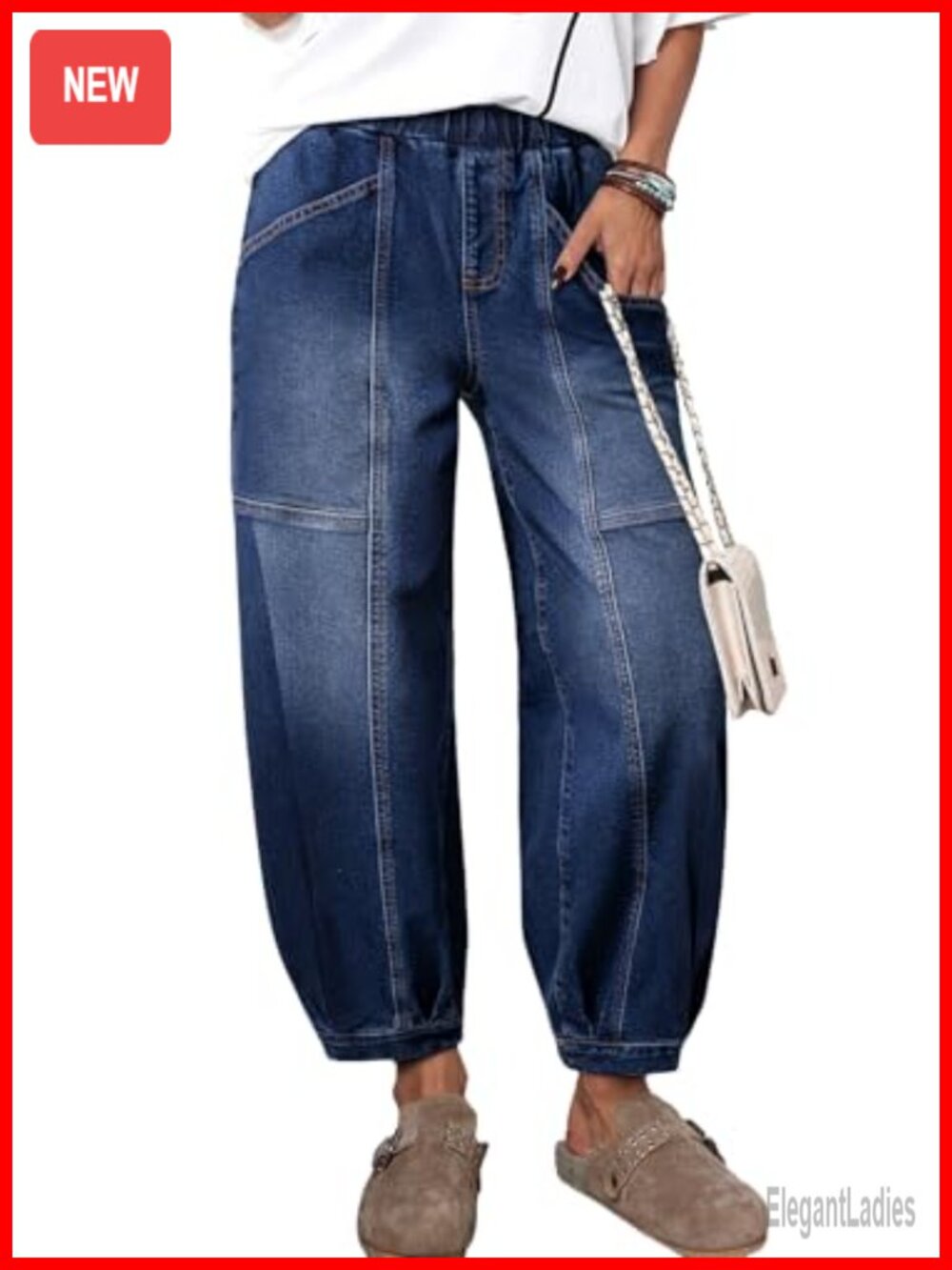 High Waisted Wide Leg Barrel Jeans for Women Trendy Casual Denim